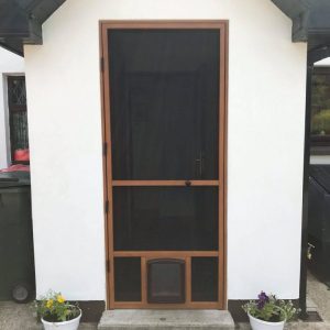 Dog/Cat Pet Flap Integrated Screen Door